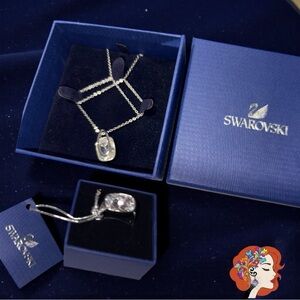 Swarovski Silver Necklace with Clear Crystal Charm